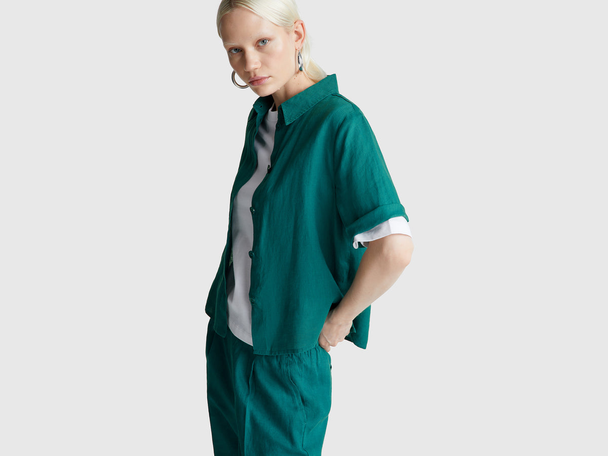 Camisa curta em puro linho - ucb_image_F