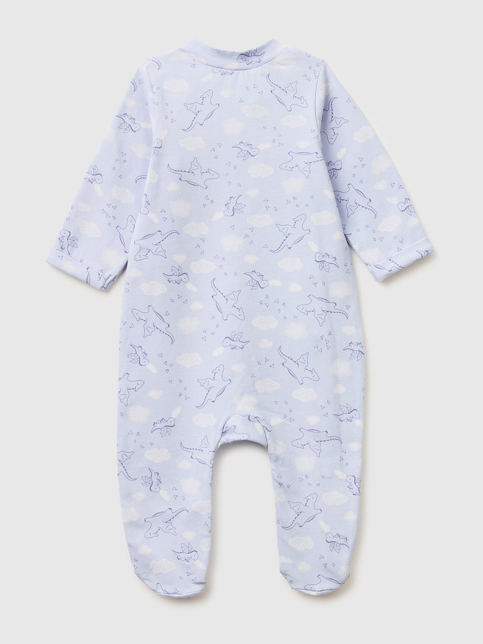 Patterned onesie in stretch organic cotton - ucb_image_BS