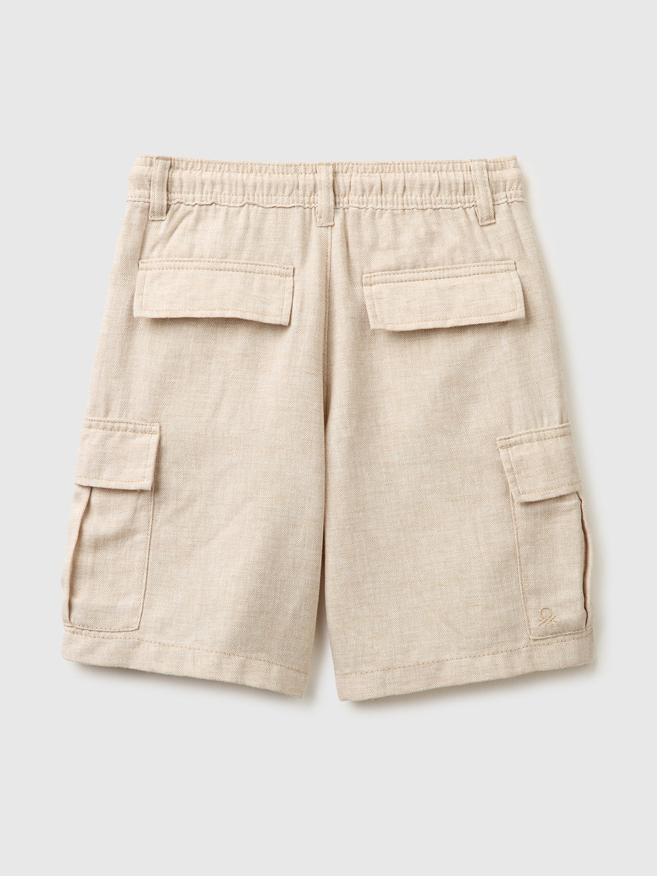 Linen blend cargo Bermuda shorts - ucb_image_BS