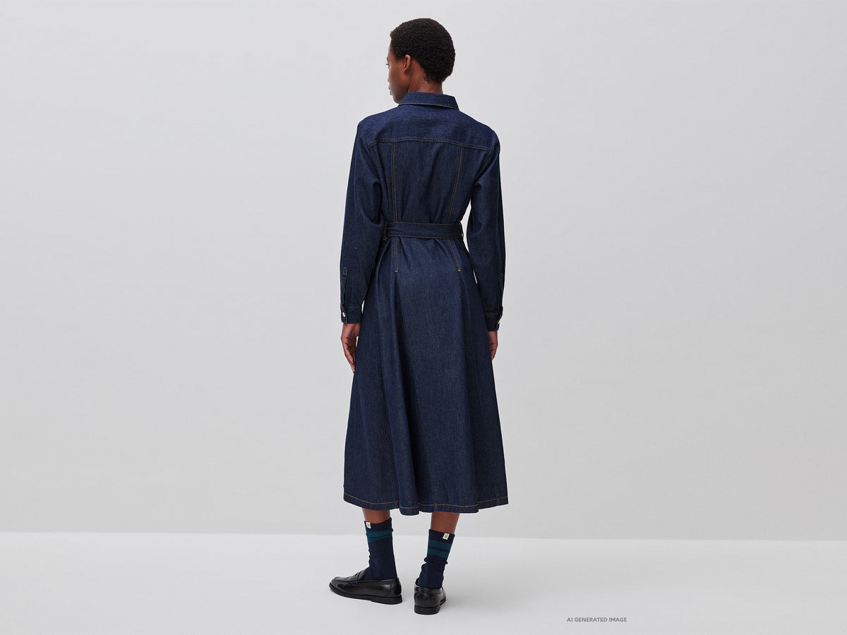 Vestido de jeans com cinto  - ucb_image_B
