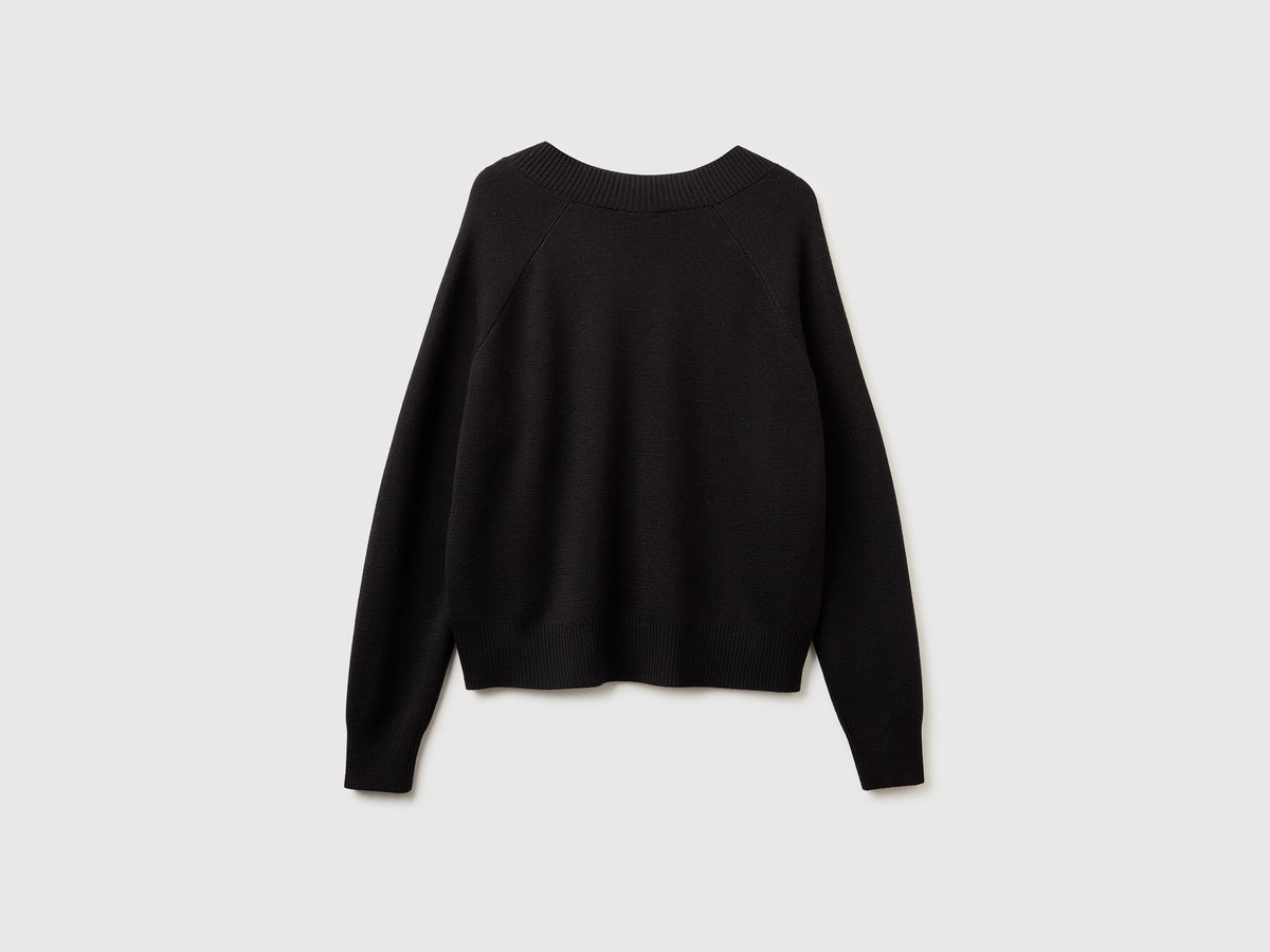 Camisola trabalhada com decote em V - ucb_image_BS