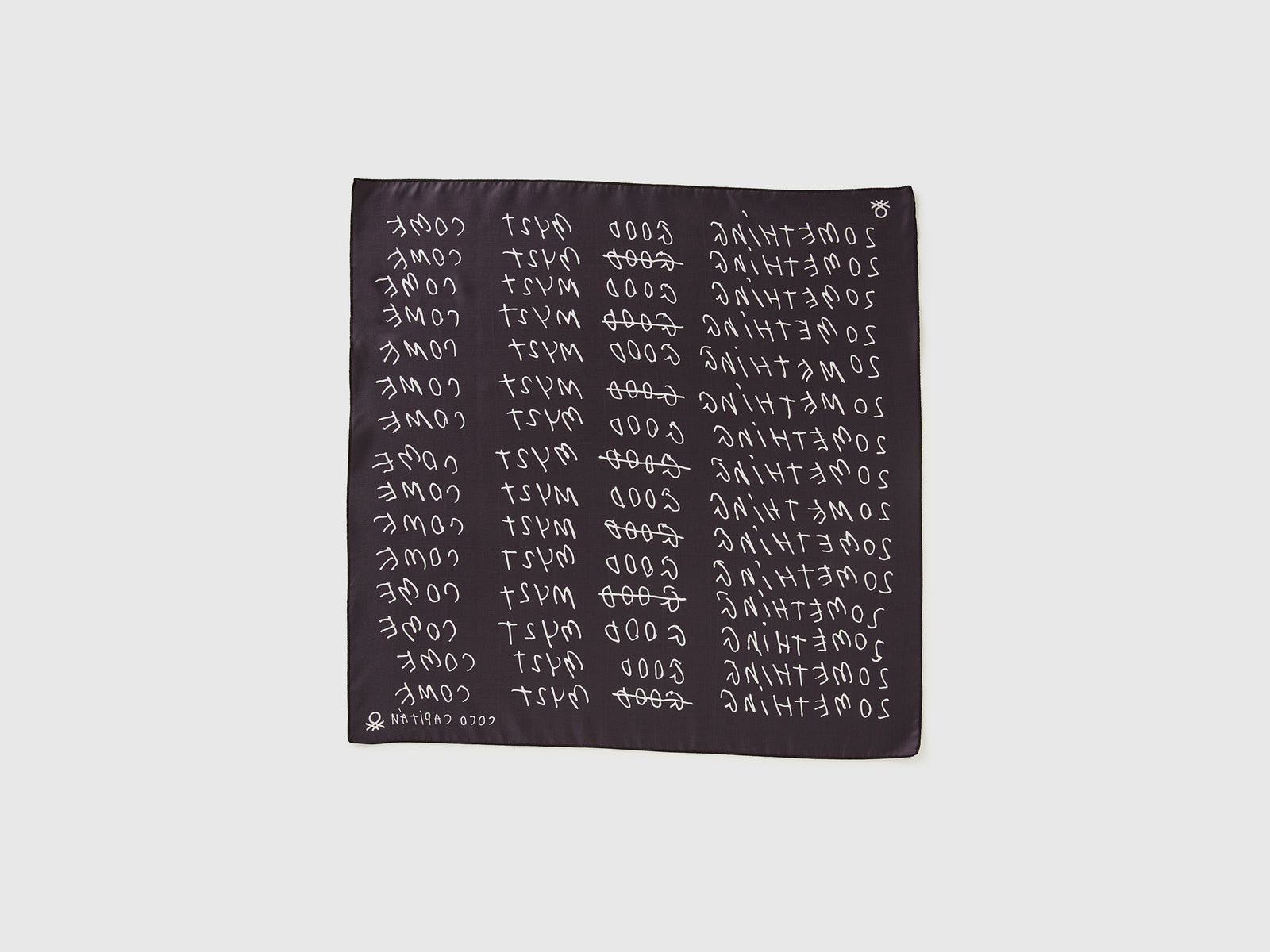 Foulard nero con scritte Coco Capitán - ucb_image_BS