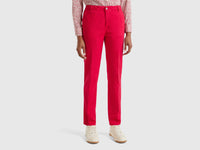 Chinos slim fit em algodão cor de ameixa - ucb_image_F