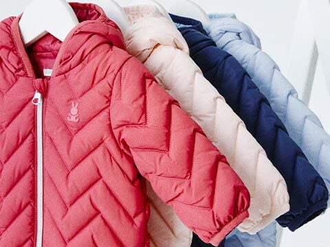 High collar puffer jacket in genuine recycled down - Soft