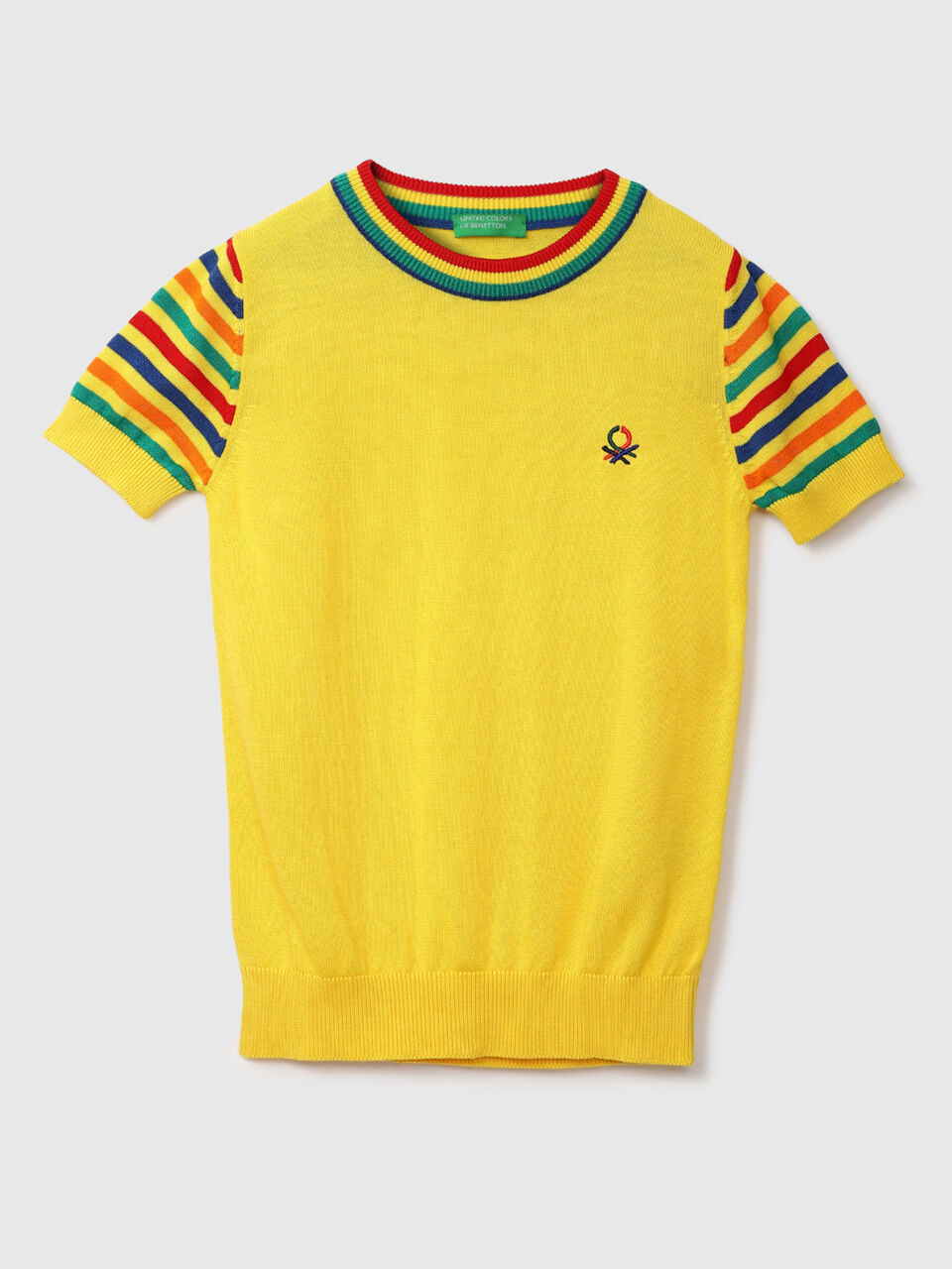 Short Sleeve Tricot With Stripe Sleeve image number 1