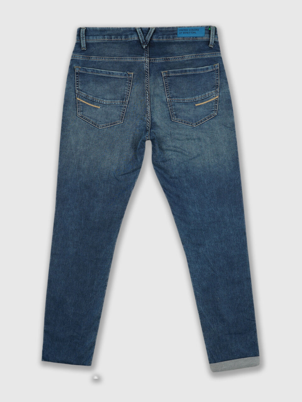Skinny Fit Towel Wash Knit Blue Jeans image number 2