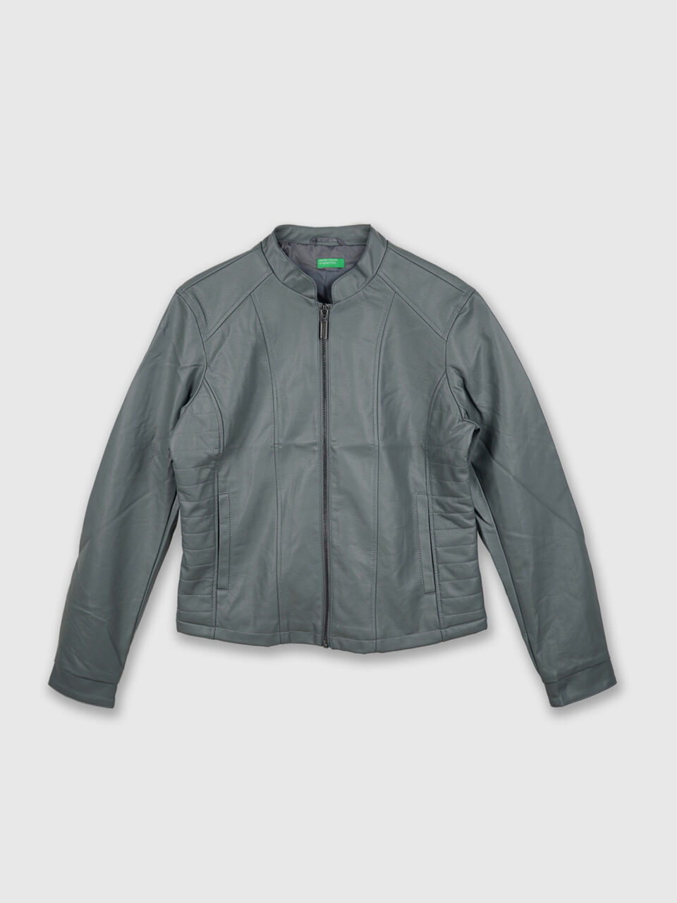 Pu Jacket With Side Stitch Detail image number 1