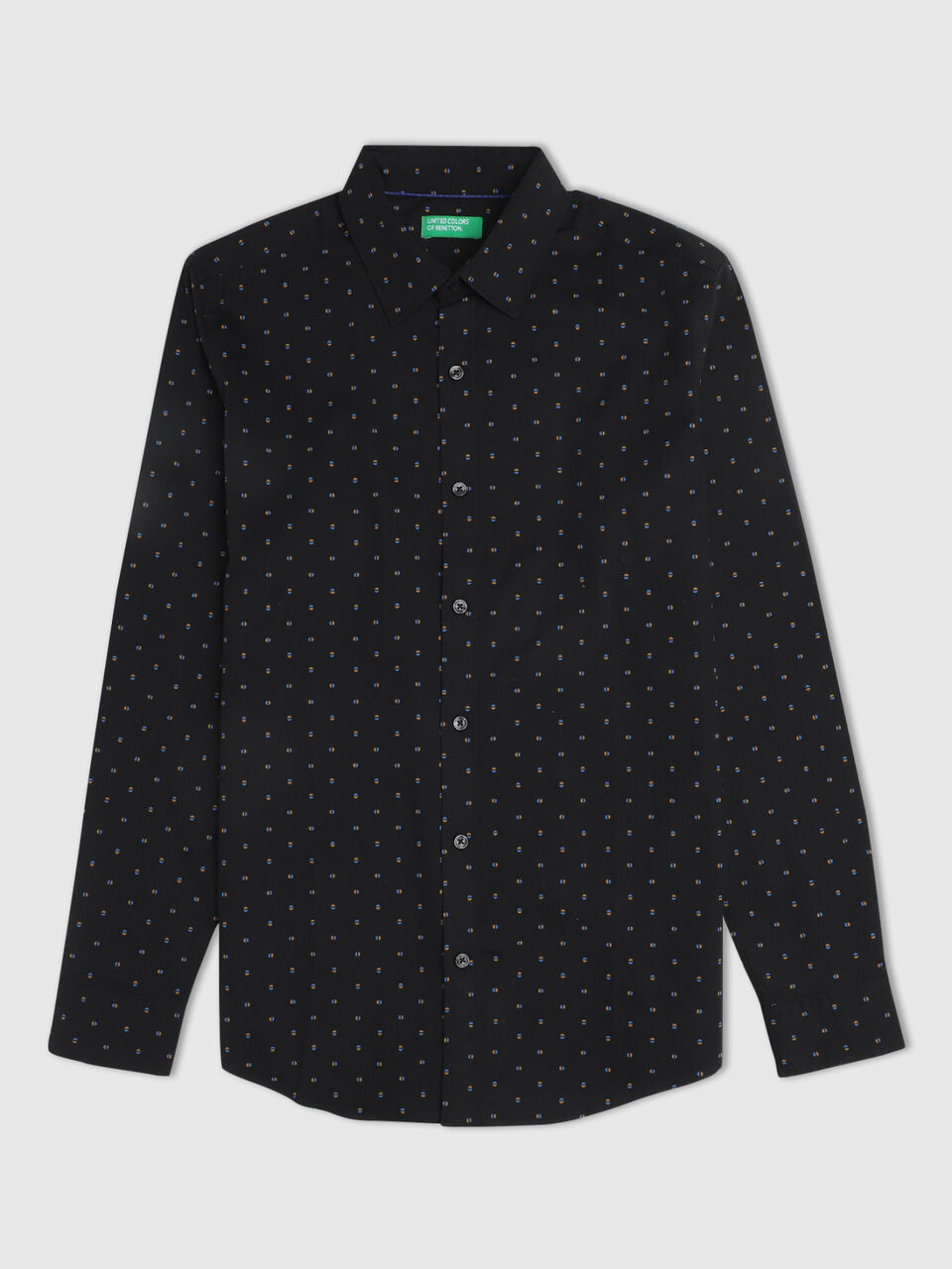 Full Sleeves Stretch Poplin Half Circle Print Sh image number 1