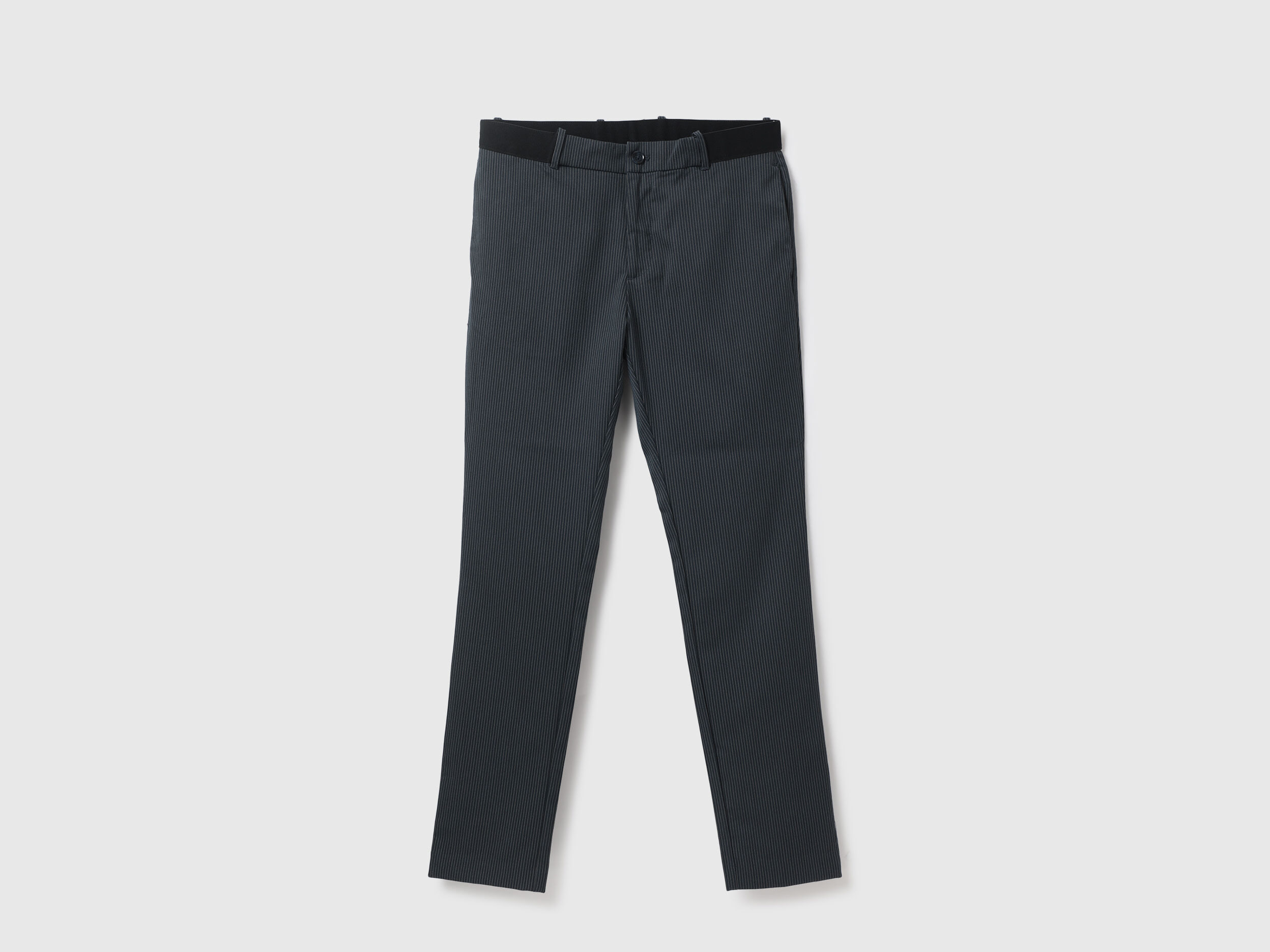 スラックス IONSEOUL Stripe Back Banding Wide Slacks (2color) JE1052 WOOL-HOPSACK PANTS - WIDE - GRAY | COS