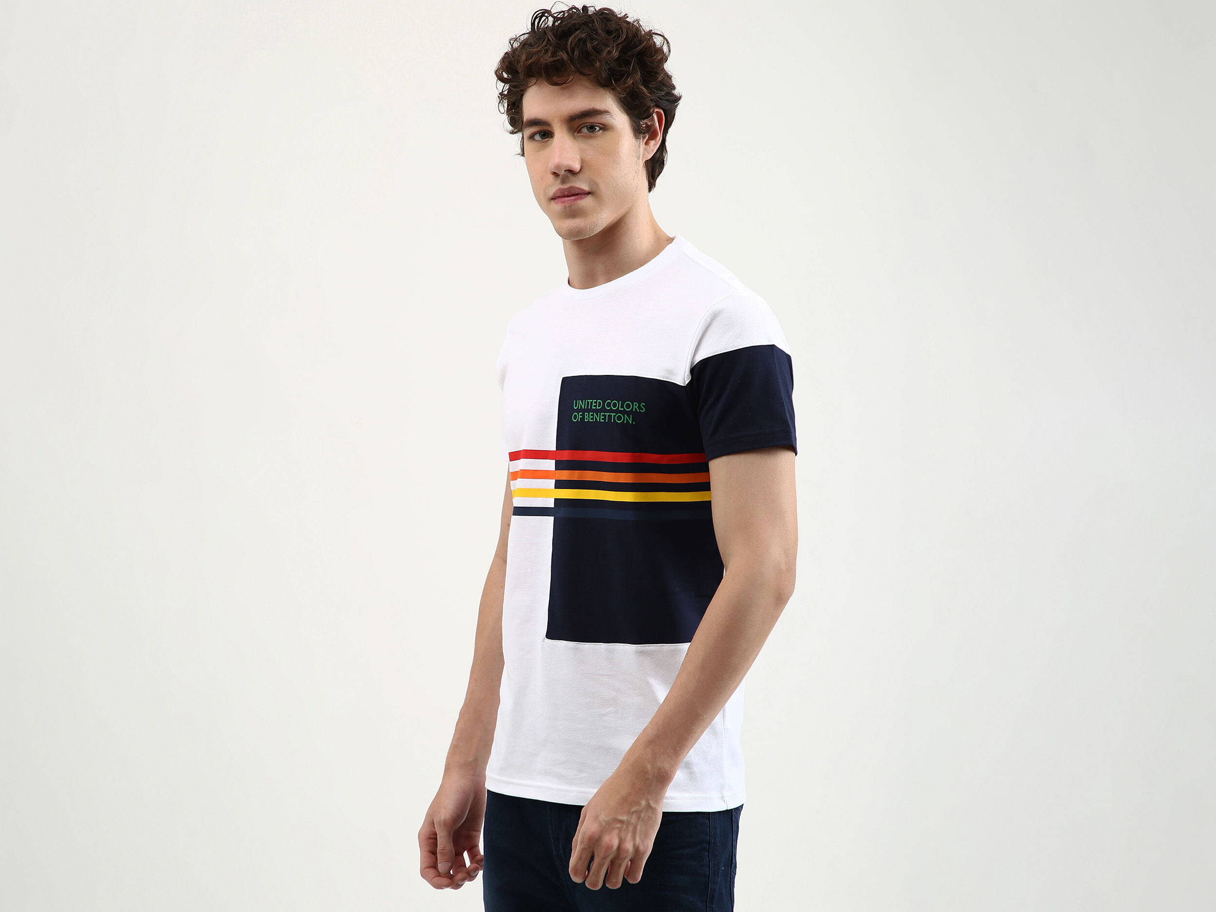 White T Shirt Blanco Benetton