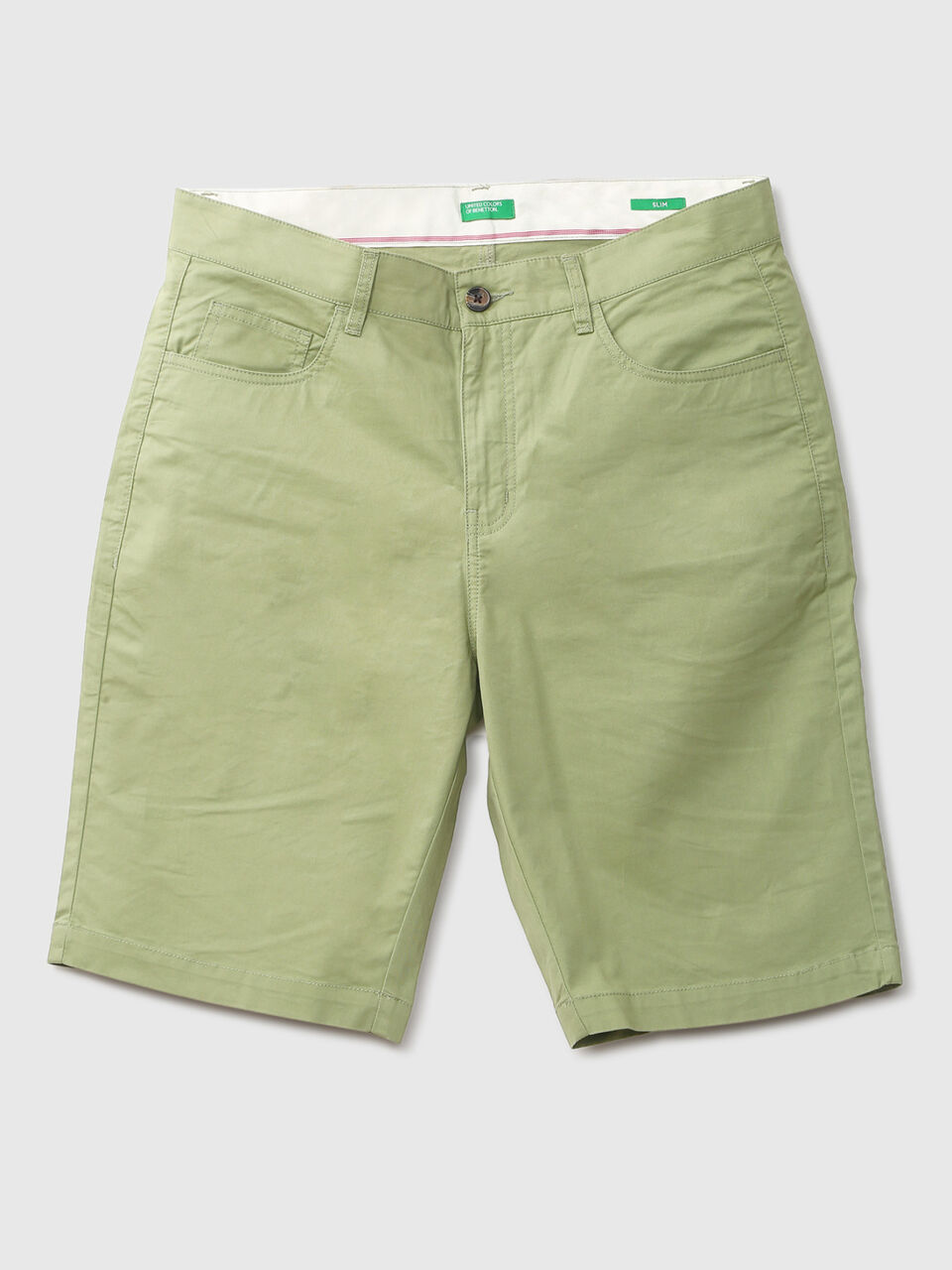 SLIM FIT BASIC STRETCH TWILL SHORTS image number 1
