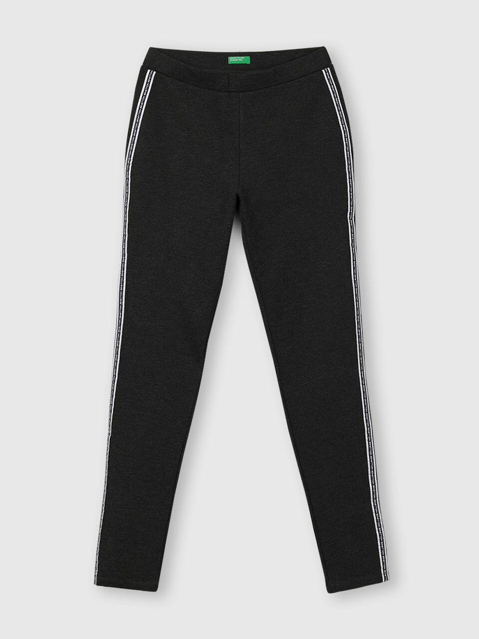 Cotton Leggings with Lurex and Branding Tape image number 1