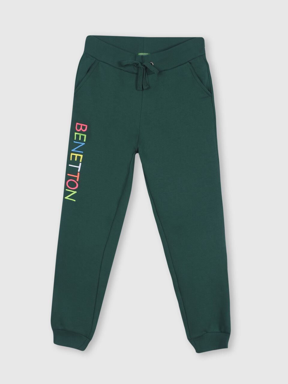 Basic Knit Pants with Benetton Text image number 1