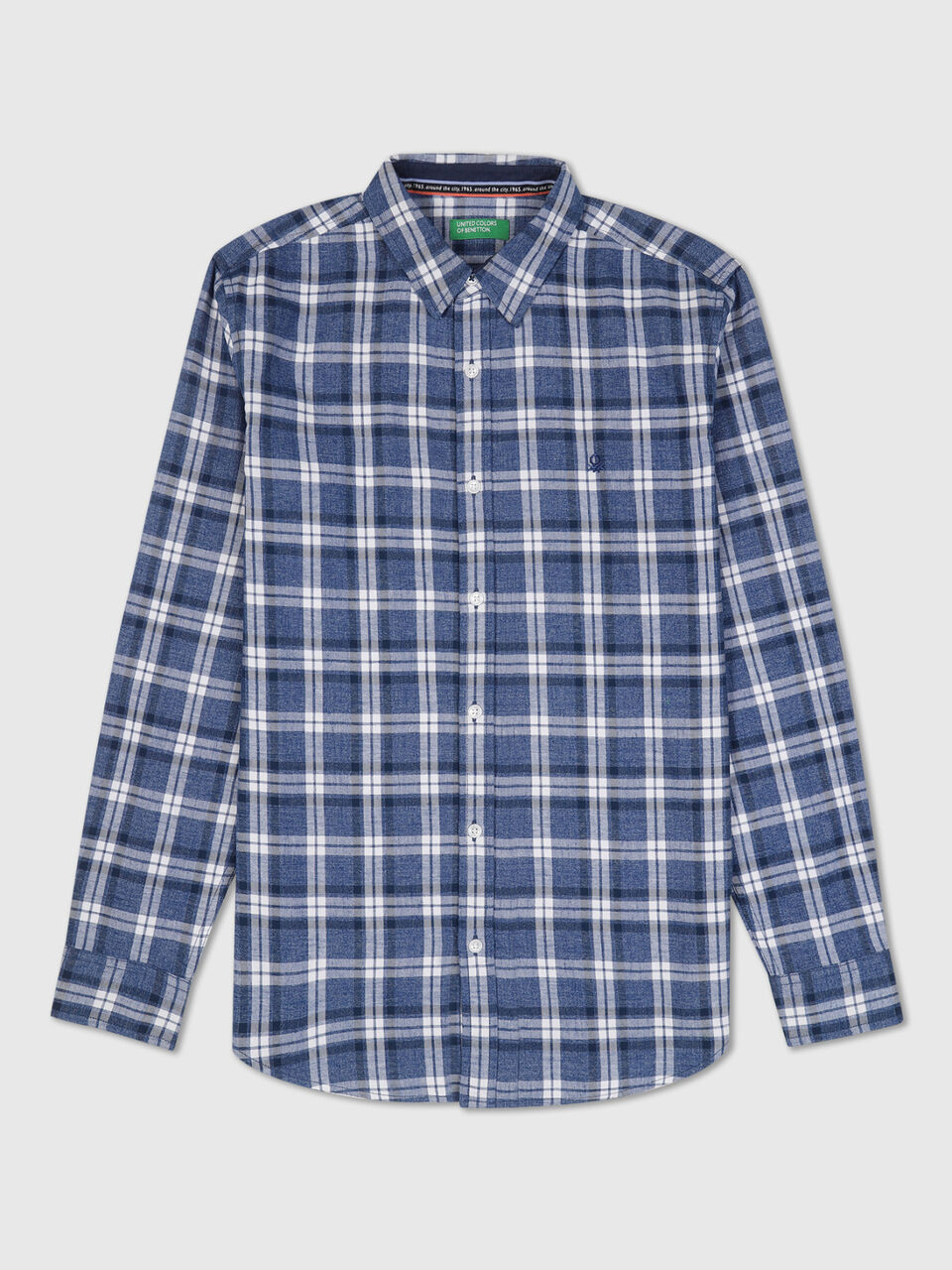 Full Sleeves Blue Grindle Single Colour Check image number 1