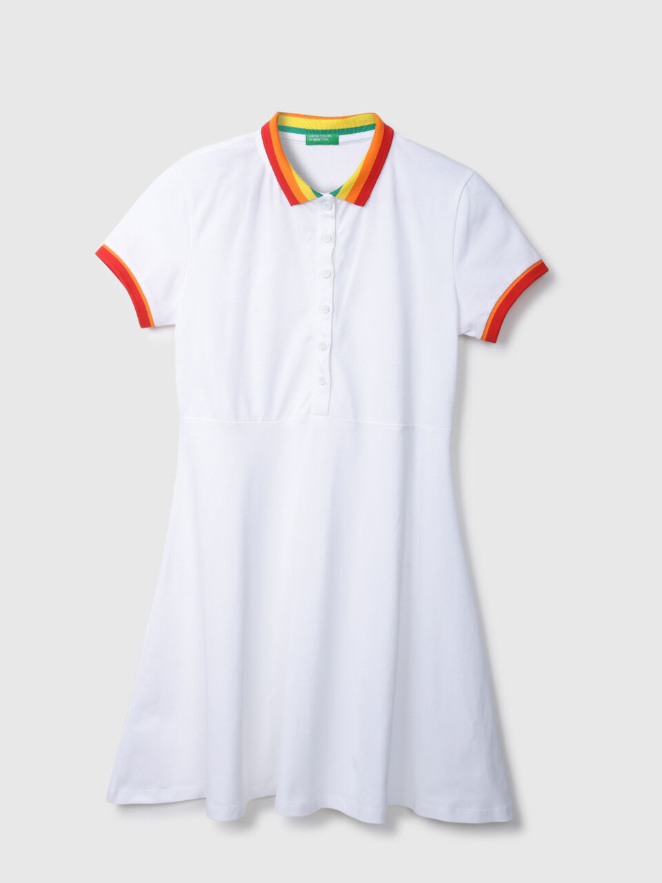 Short Sleeve Fit And Flare Polo Dress image number 1