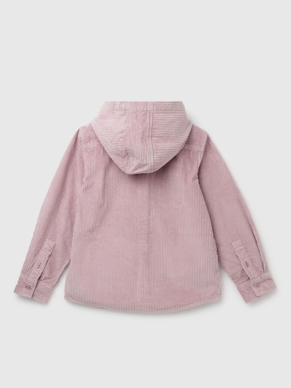 SOLID OVERSHIRT CORD WITH HOOD image number 2
