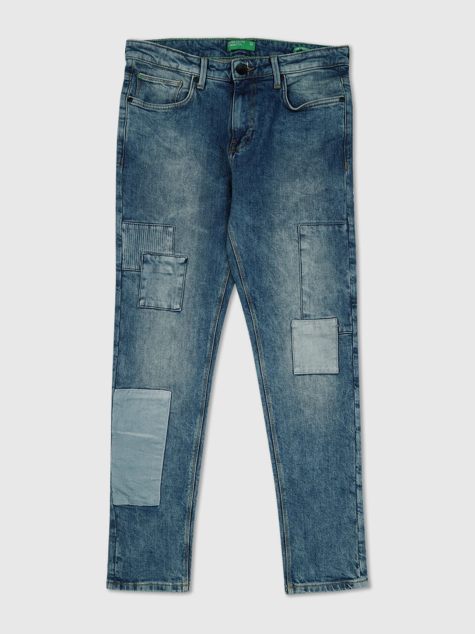 Low Crotch Patch Work Denim image number 1