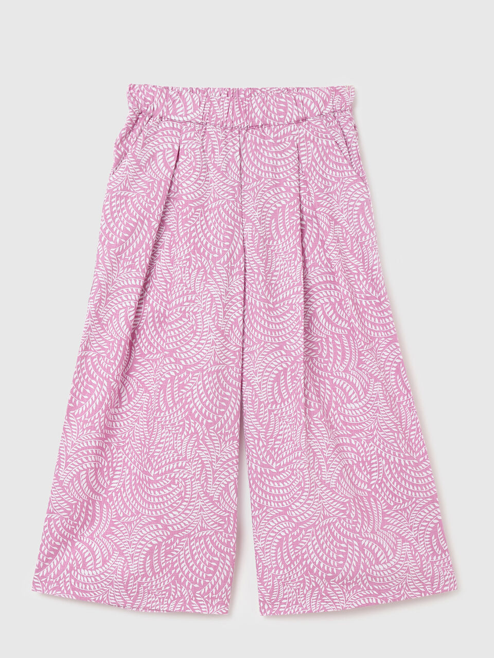 ALL OVER PRINTED COTTON SLUB TROUSER image number 1