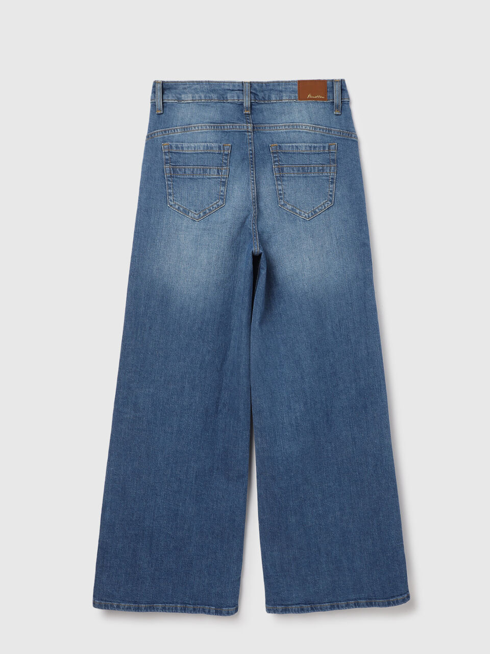 MIDWASH WASH WIDE LEG DENIM image number 2