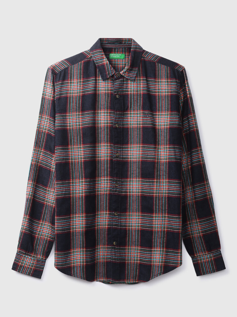 F/S LYOCEL INDIGO CHECK SHIRT image number 1