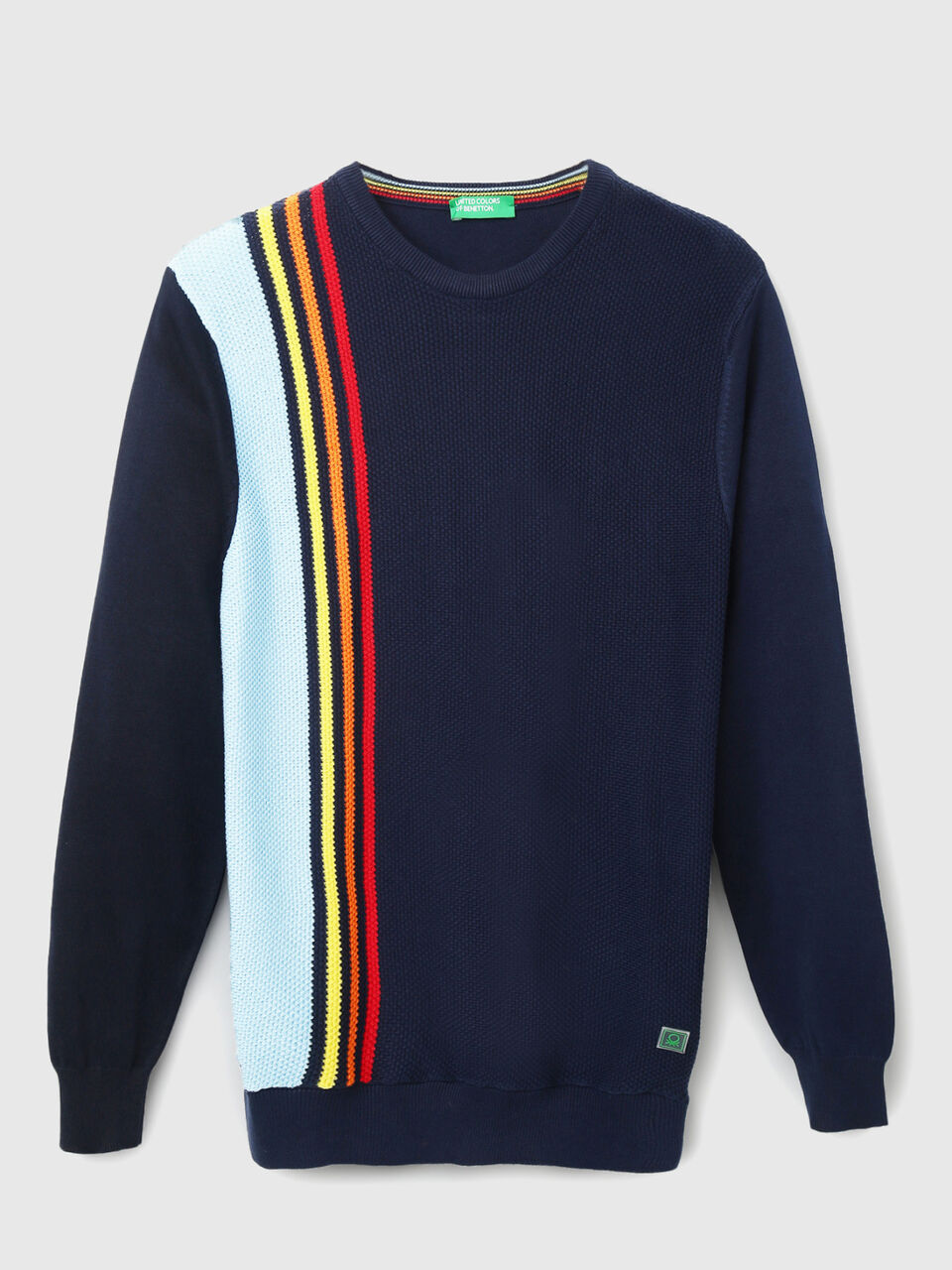 F/S VERTICAL STRIPED COLOR BLOCK TRICOT image number 1