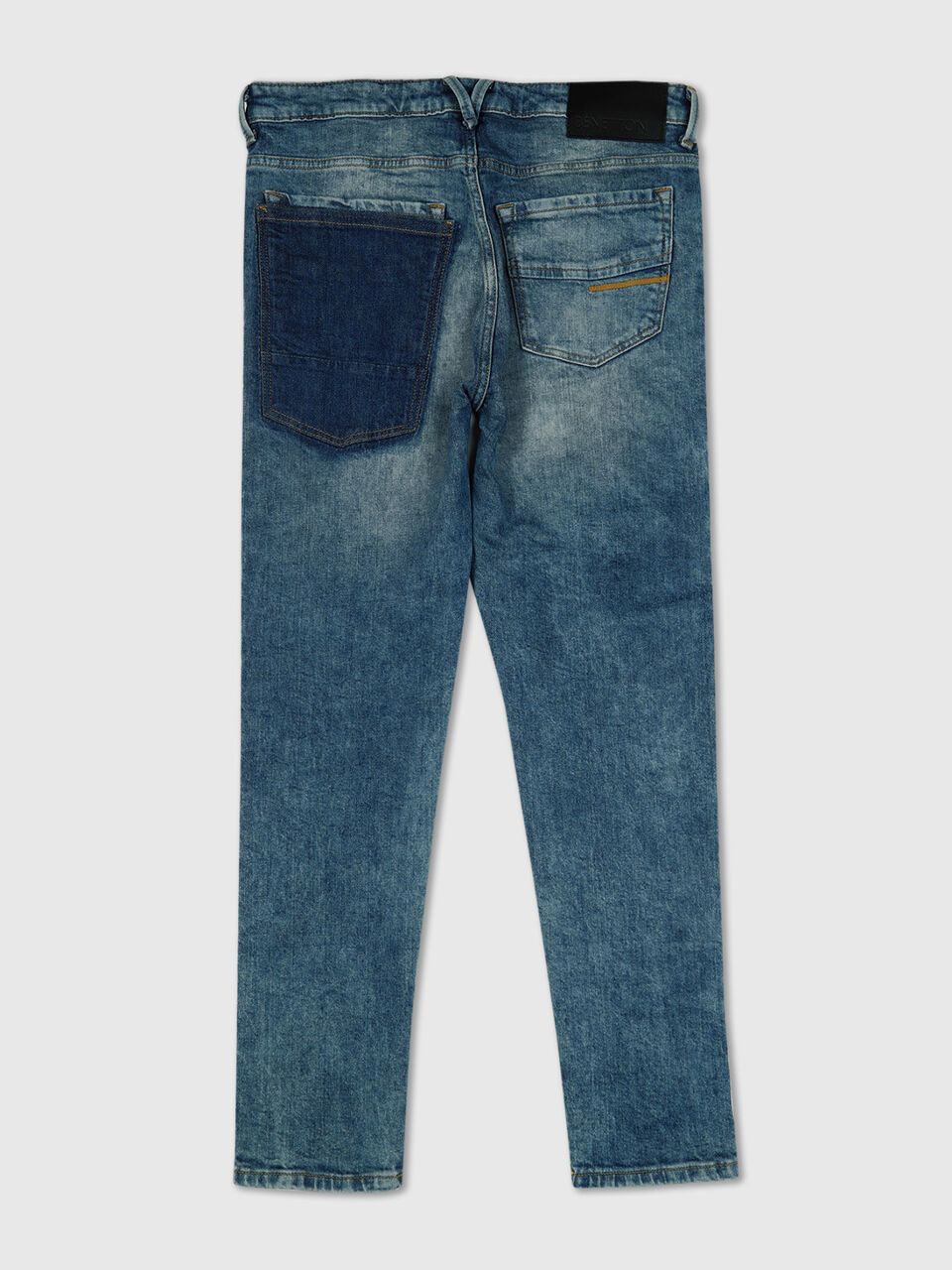 Low Crotch Patch Work Denim image number 2