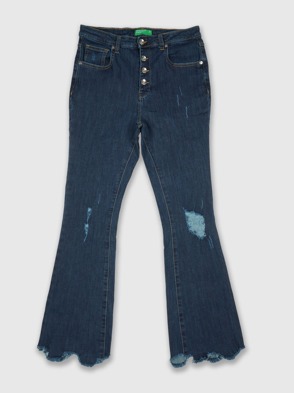 Bootcut With Damaging And Fraying image number 1