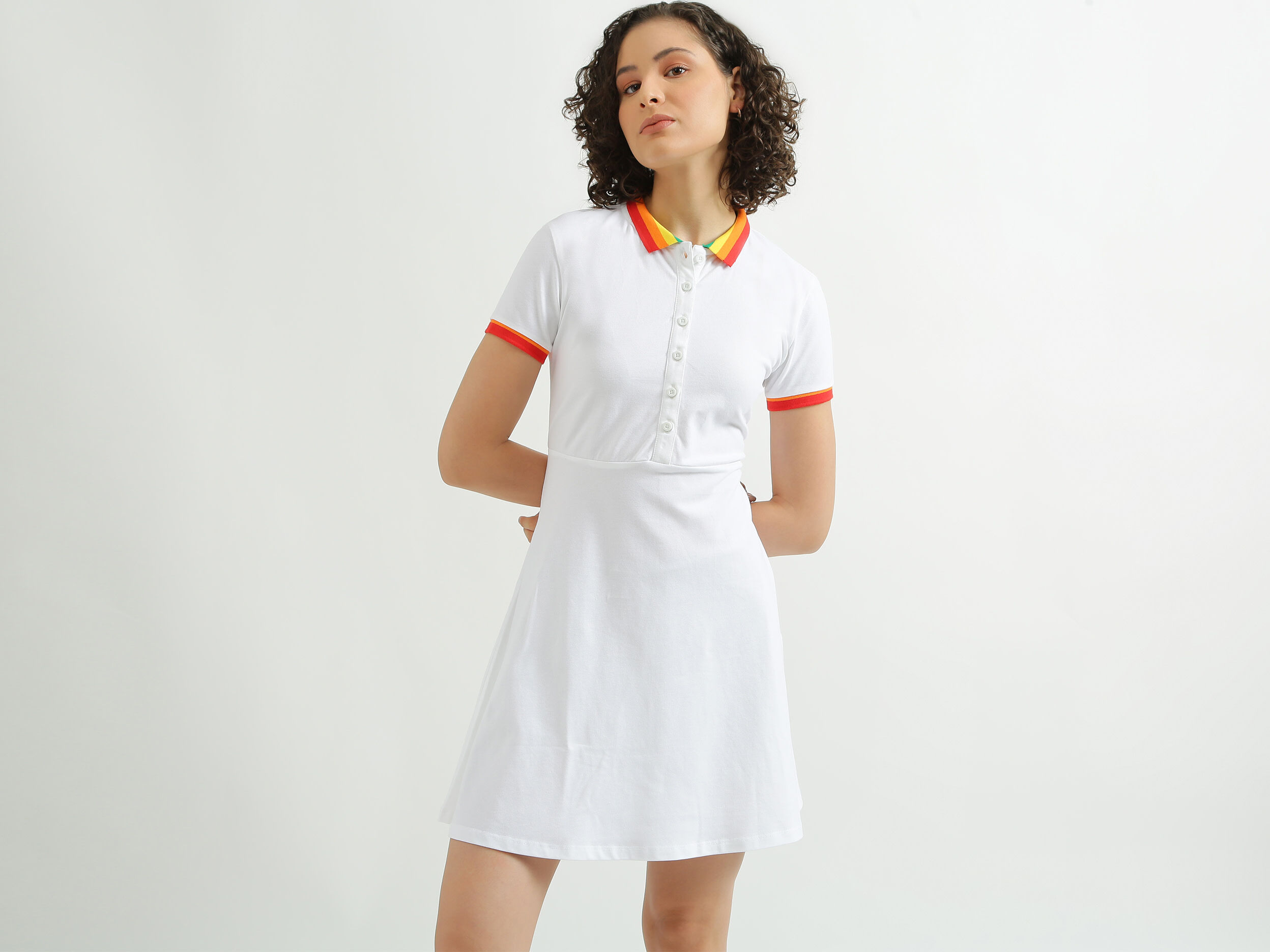 All white sale polo dress
