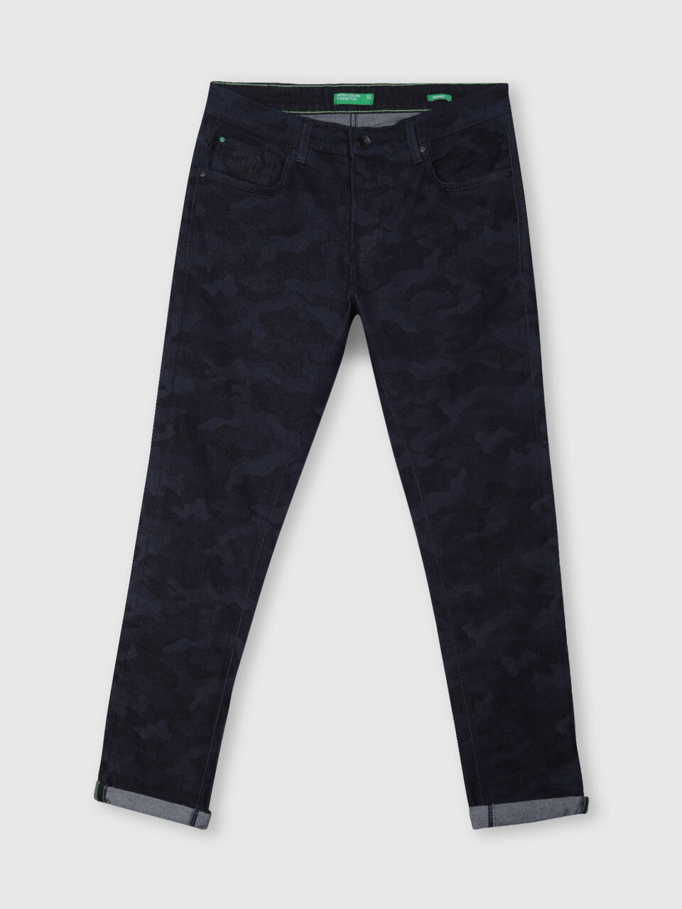 Skinny fit camouflage jeans image number 1