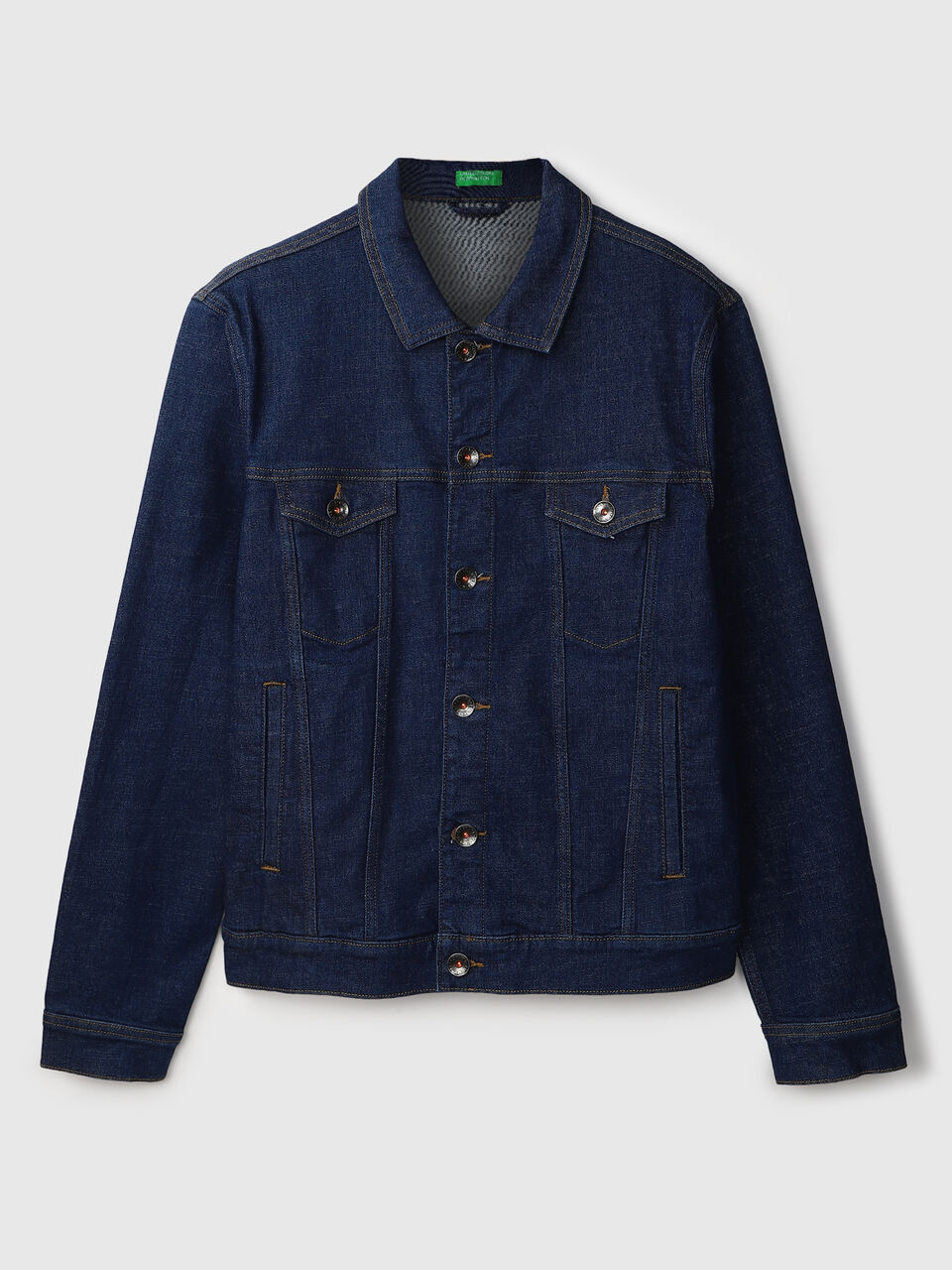 DARK BLUE DENIM TRUCKER JACKET image number null