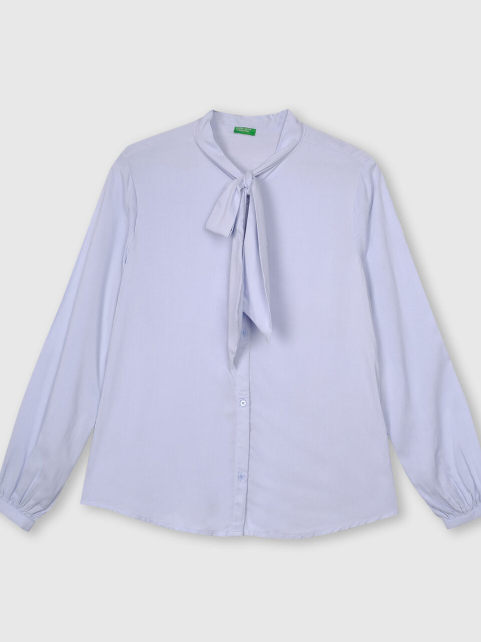 Full sleeved top with pussy bow image number 1