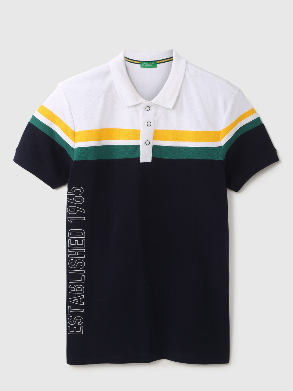 CUT & SEW STRIPED POLO image number 1