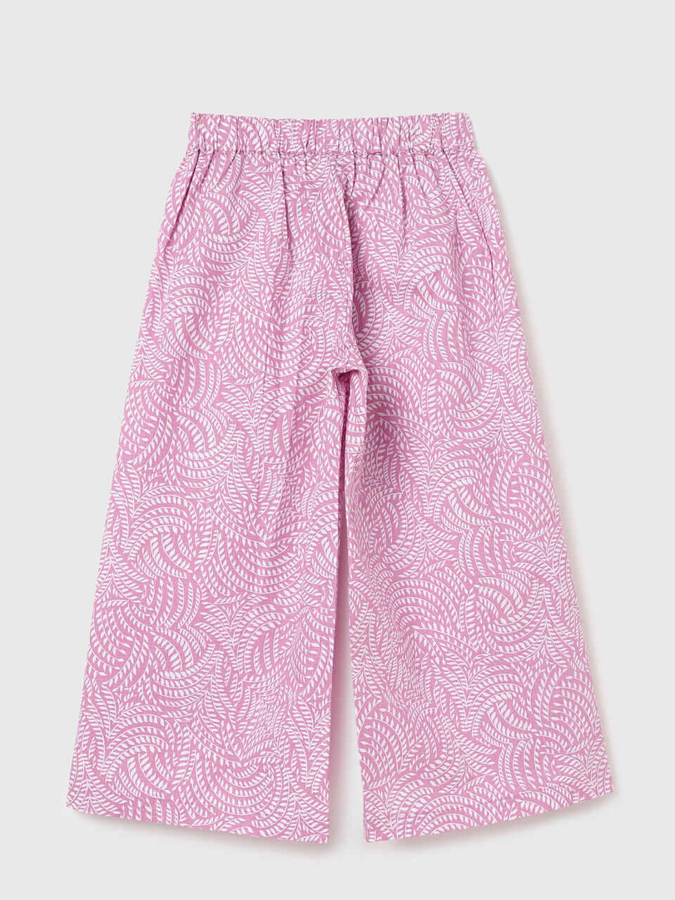 ALL OVER PRINTED COTTON SLUB TROUSER image number 2