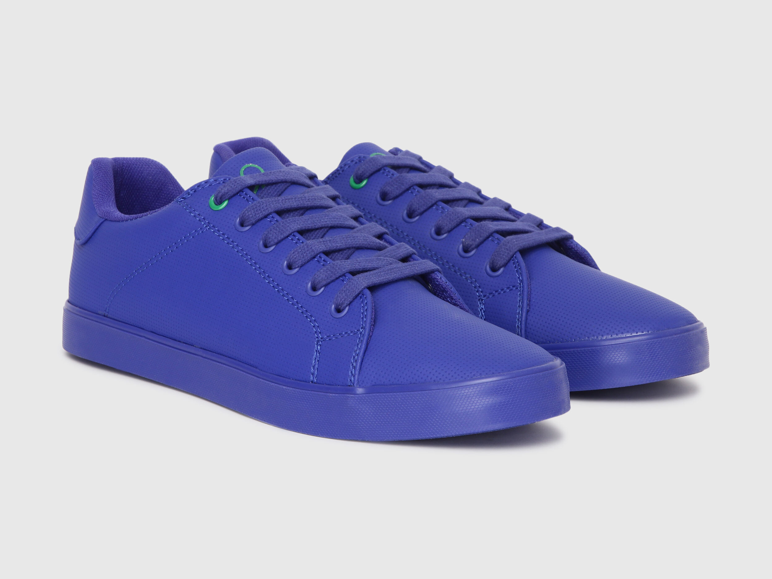 Mens Blue Textured Sneakers Multi color Benetton