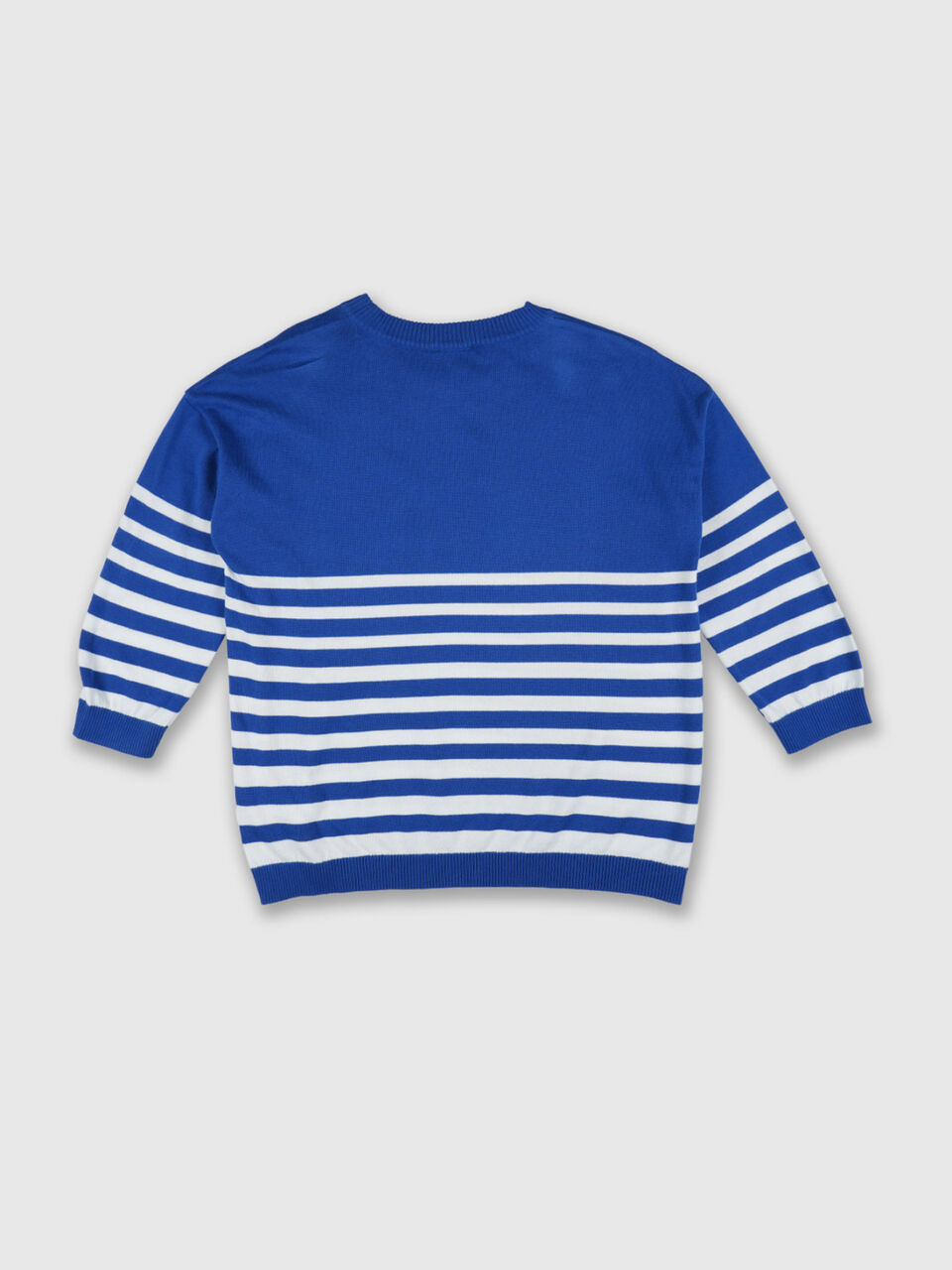 Full Sleeve Stripe Button Shoulder Tricot Top image number 2