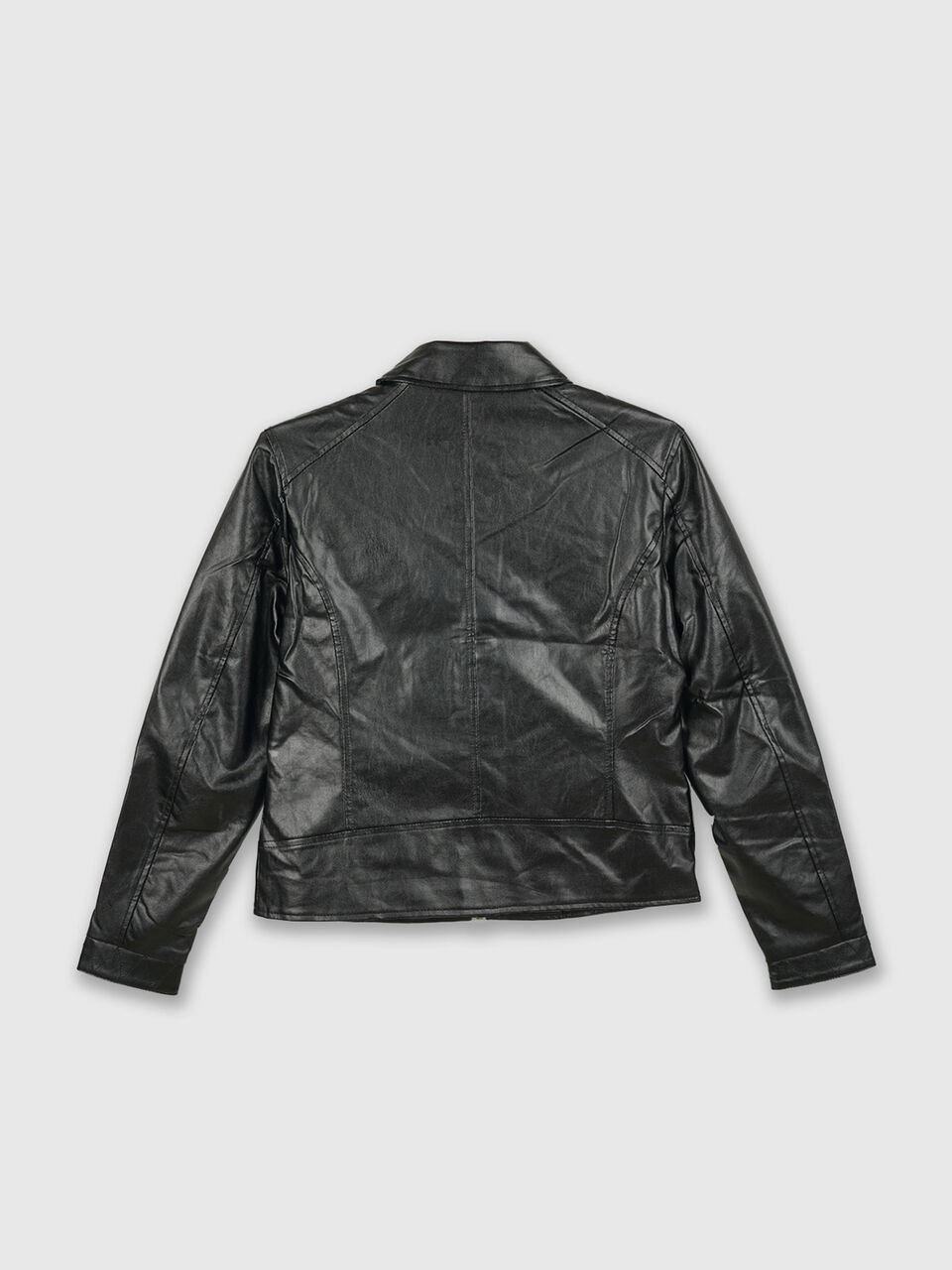 Pu Jacket With Pattern Placket image number null