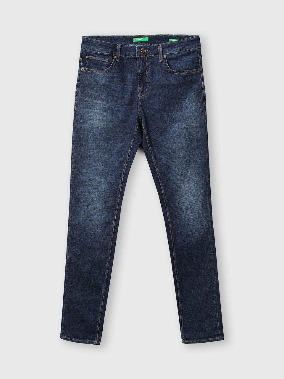 Mid Shade Washed Skinny Jeans image number 1