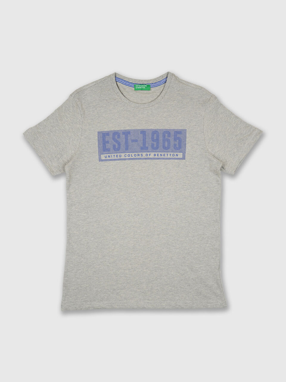 Vertical striped branded tee image number 1