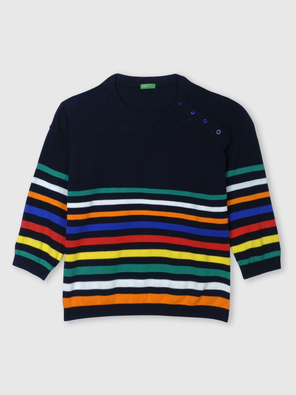 Colourful Pique Stripe Tricot Sweater image number 1