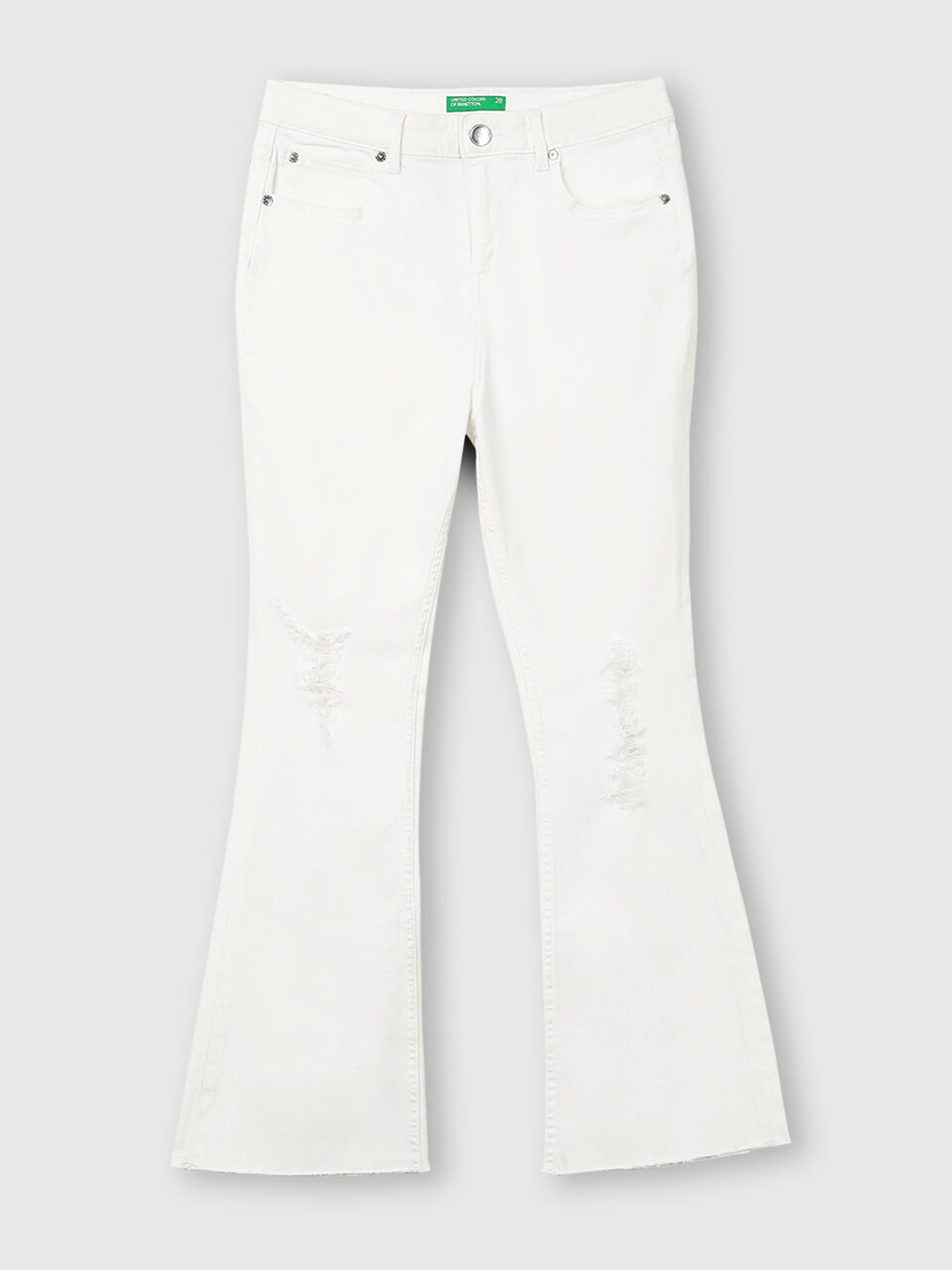 Cotton Bootleg Distress Pants image number 1
