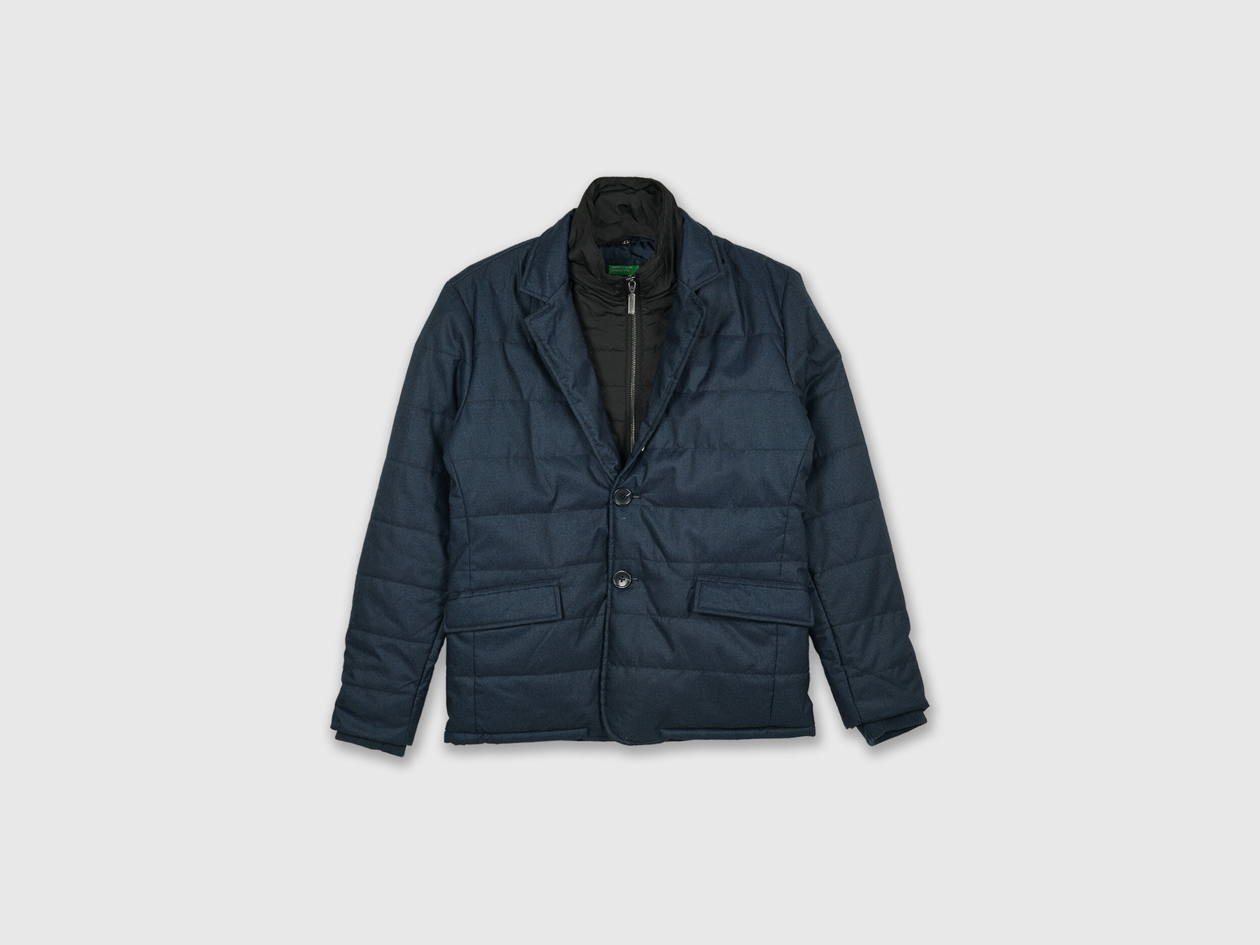 Puffer Blazer Jacket Azul Oscuro Benetton
