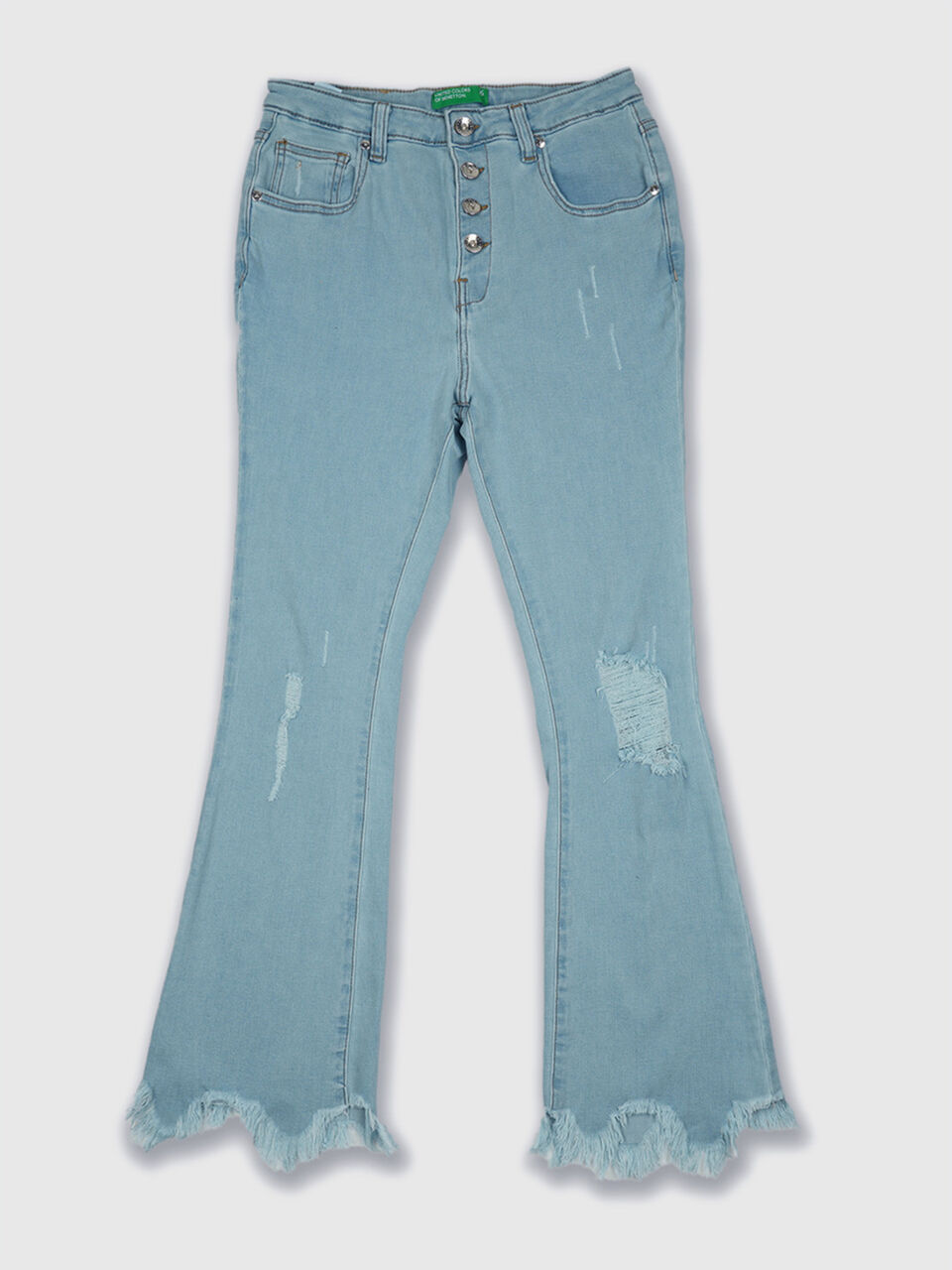 Bootcut With Damaging And Fraying image number 1
