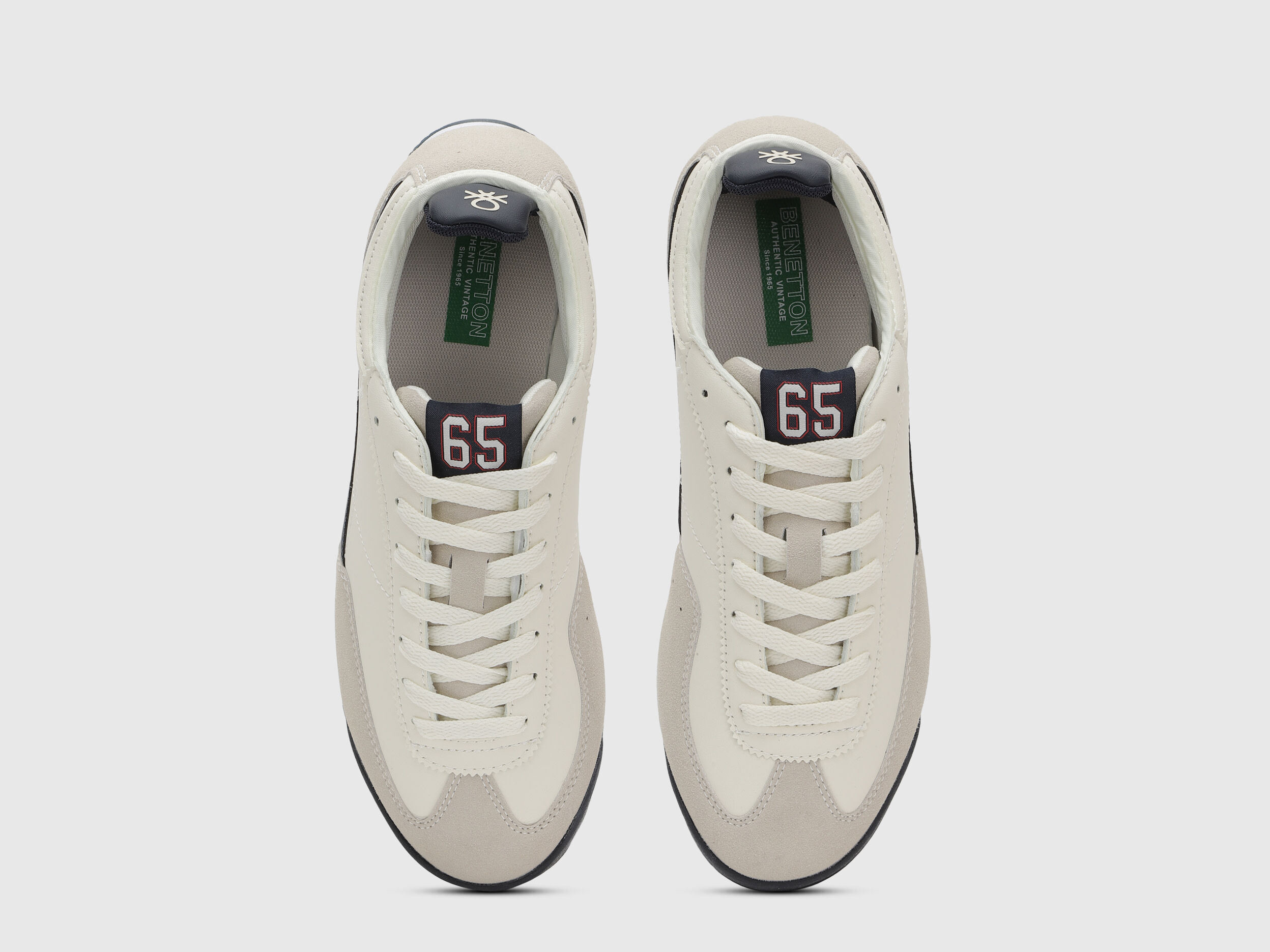 Solid Pattern Lace Up Sneakers Marron Benetton