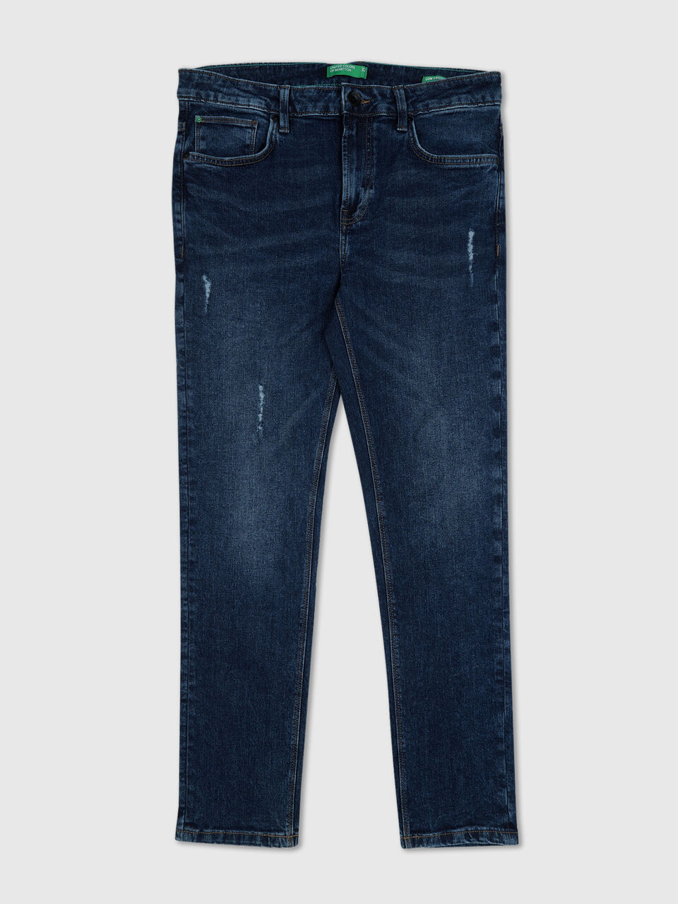 Low Crotch Fit Dark Blue Tint Wash Jeans image number 1