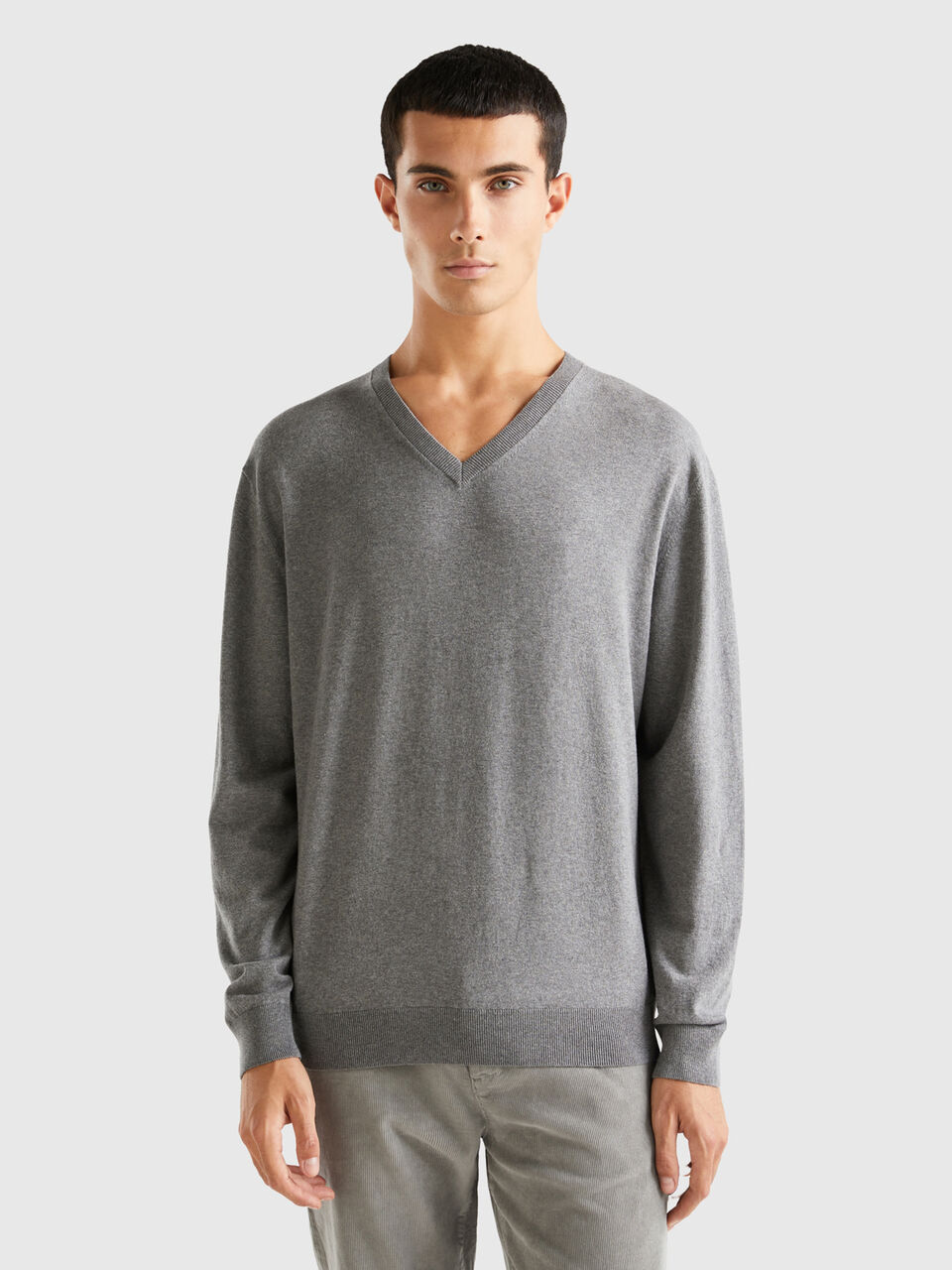V NECK SWEATER L/S Hombre image number null