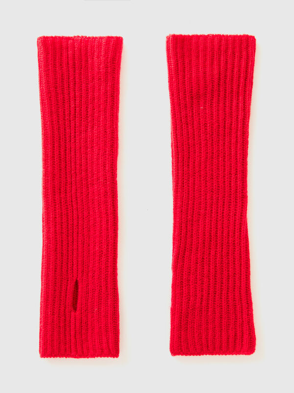 Manguitos de lana mixta Mujer