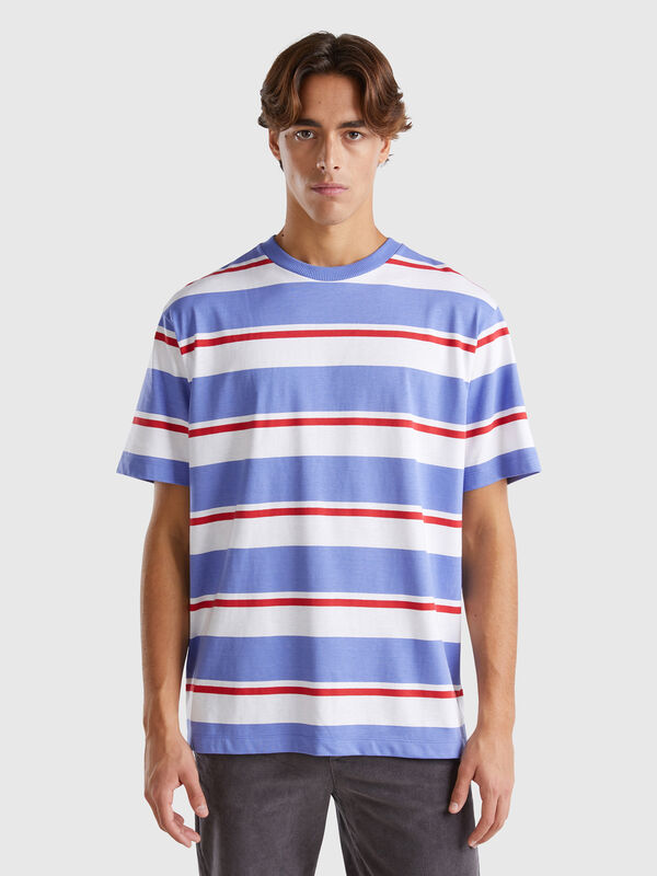 Camiseta relajada de rayas Hombre