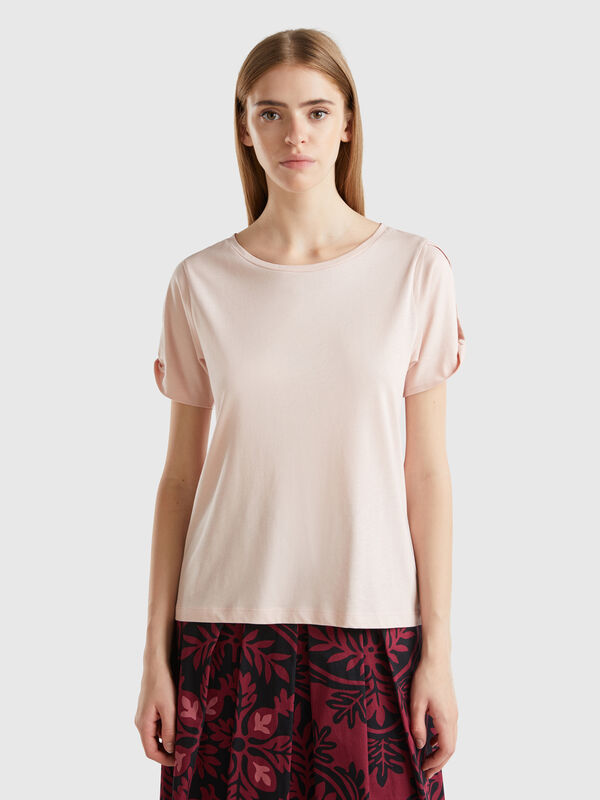 Camiseta en mezcla de Modal Mujer