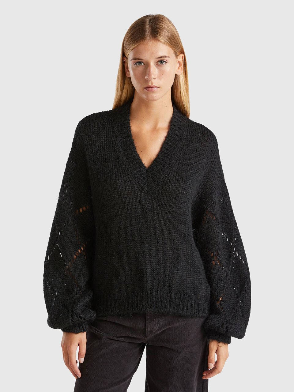 V NECK SWEATER L/S Mujer image number null