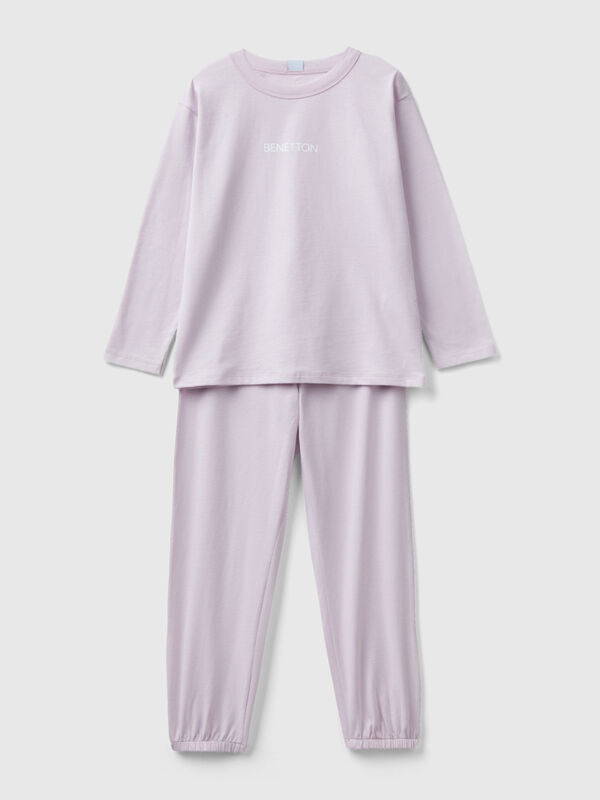 Pijama de 100 % algodón con logotipo Niño